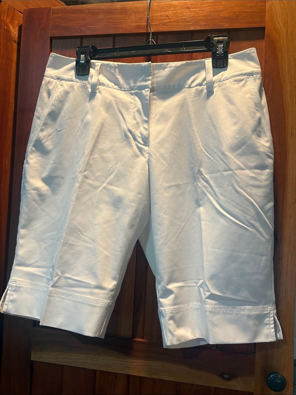adidas White Women’s Golf Bermuda Shorts